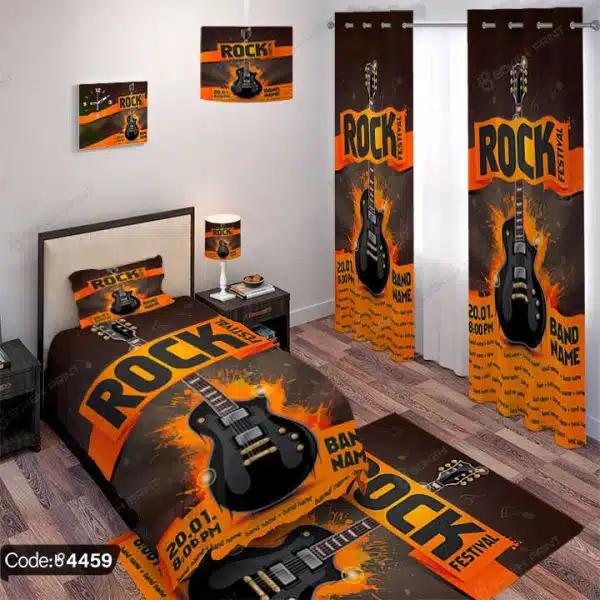 ست اتاق خواب طرح گیتار راک کد 4459