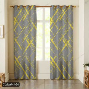 پرده طرح زرد هندسی کد 4464