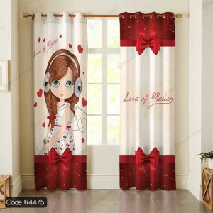 پرده طرح دختر خجالتی کد 4475