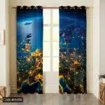 پرده طرح کره ی زمین کد 4496