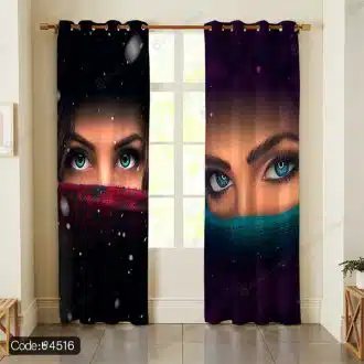 پرده طرح چهره زن کد 4516
