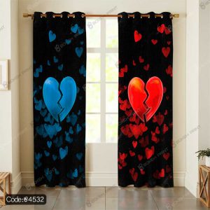 پرده طرح قلب کد 4532