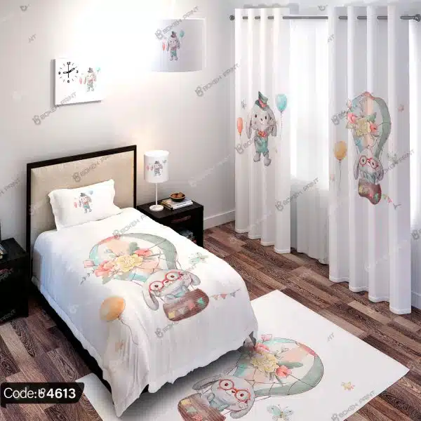 ست اتاق کودک خرگوش و بالن کد 4613