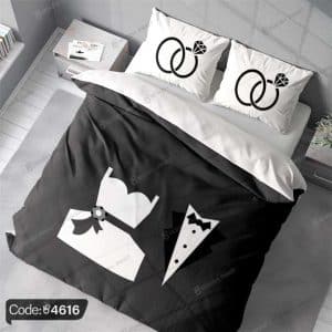 روتختی طرح لباس عروس و داماد کد 4616