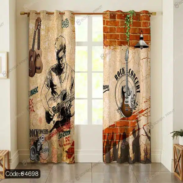 پرده طرح راک استار کد 4698