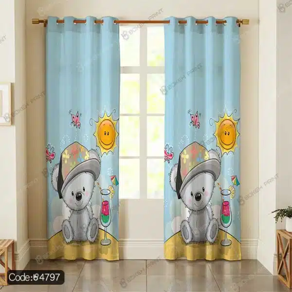 پرده کودک طرح خرس کد 4798