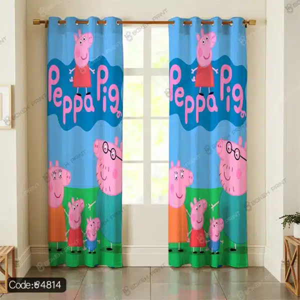 پرده طرح پپا پیگ Peppa Pig کد 4814 پرده طرح پپا پیگ Peppa Pig کد 4814