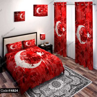 ست اتاق خواب طرح پرچم ترکیه کد 4824