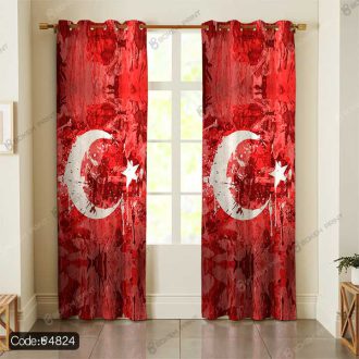 پرده طرح پرچم ترکیه کد 4824