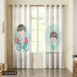 پرده طرح پسر و دوچرخه کد 4835