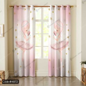 پرده کودک طرح دختر خجالتی کد 4872