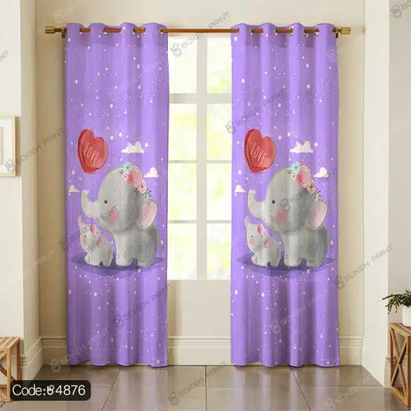 پرده اتاق کودک طرح فیل کد 4876
