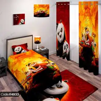 ست اتاق خواب انیمیشن پاندا کونگ‌ فوکار کد 4933