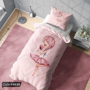 روتختی طرح دختر خجالتی صورتی کد 4939