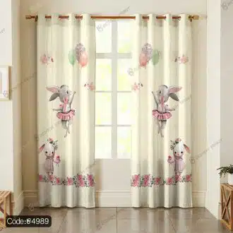 پرده پانچ طرح خرگوش کد 4989