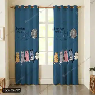 پرده پانچ طرح گربه کد 4992