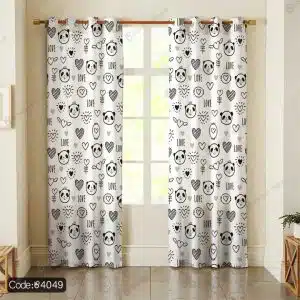پرده طرح پاندا و قلب کد 4049