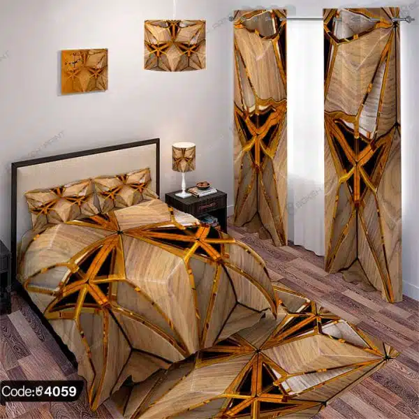 ست اتاق سه بعدی طرح چوب کد 4059