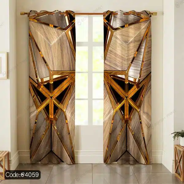 پرده سه بعدی طرح چوب کد 4059