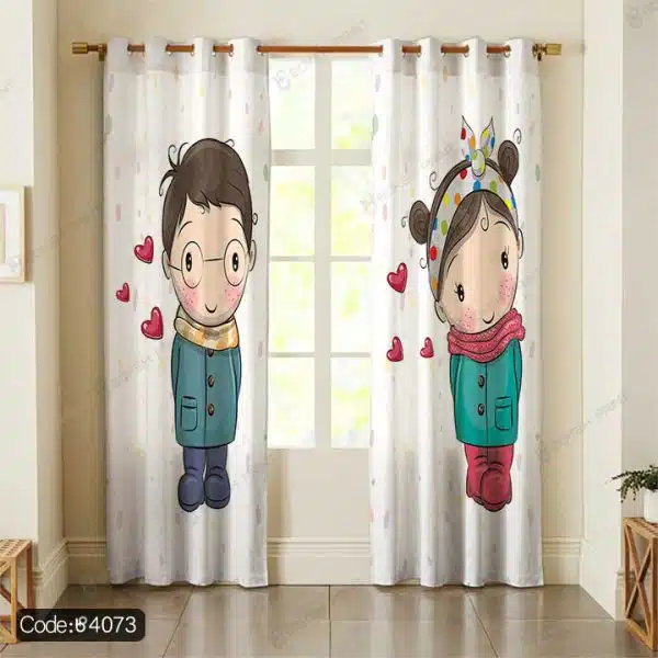 پرده طرح دختر و پسر کد 4073