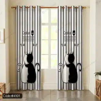 پرده طرح گربه کد 4101