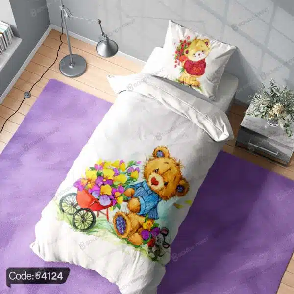 روتختی طرح خرس و گل کد 4124