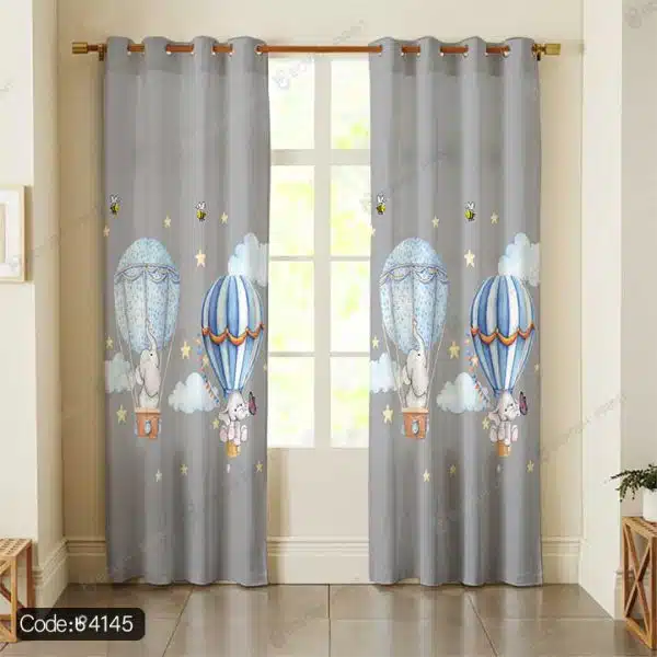 پرده طرح فیل و بالن کد 4145