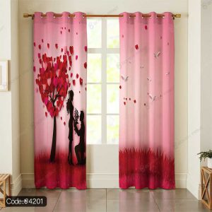 پرده طرح سه بعدی عاشقانه کد 4201