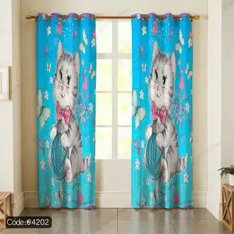 پرده طرح گربه کد 4202