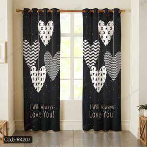 پرده طرح قلب کد 4207