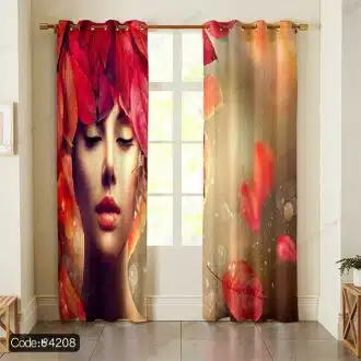 پرده طرح چهره زن کد 4208