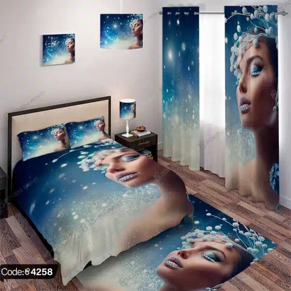 ست اتاق خواب طرح چهره زن کد 4258