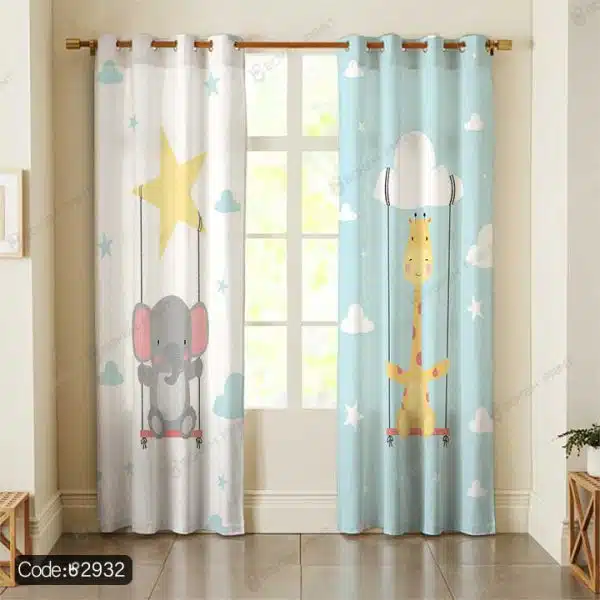 پرده پانچ فیل کودک کد 2932