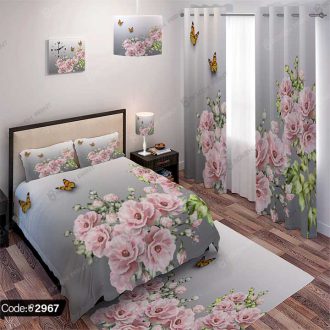ست اتاق خواب گل و پروانه کد 2967
