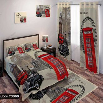 ست اتاق خواب نقاشی لندن_انگلیس کد 3060