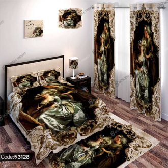 ست اتاق خواب نقاشی فرانسوی کد 3128