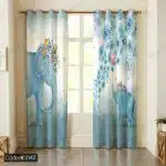 پرده چاپی نقاشی فیل ابرنگی کد 3142