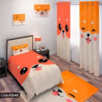 ست اتاق خواب نقاشی روباه و سگ کد 3145