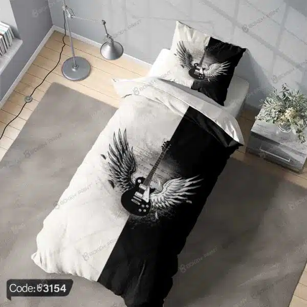 روتختی طرح پر گیتار Black & White کد 3154