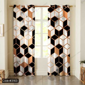 پرده چاپی مکعب هندسی سه بعدی کد 3163
