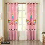 پرده پانچ تک شاخ رنگین کمان کد 3166