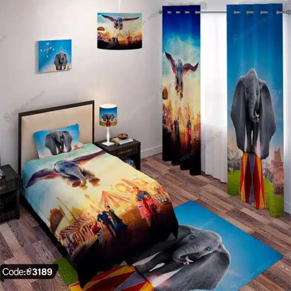 ست اتاق خواب انیمیشن دامبو Dumbo کد 3189