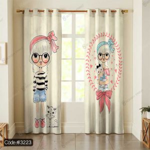 پرده پانچ دختر فانتزی گربه کد 3223