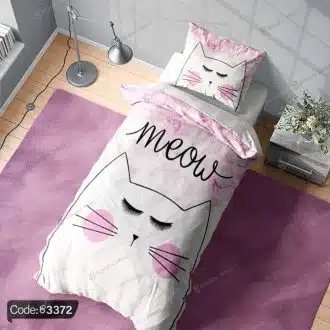 روتختی سه بعدی گربه صورتی کد 3372