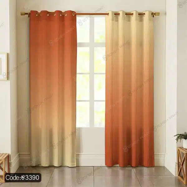 پرده پانچ گرادیانت دورنگ نارنجی کد 3390