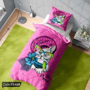 روتختی سه بعدی گربه صورتی کد 3407