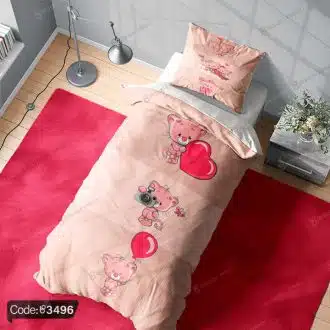 روتختی طرح خرس صورتی کد 3496