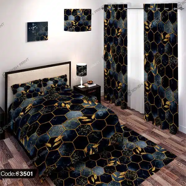 ست اتاق خواب هندسی سه بعدی کد 3501