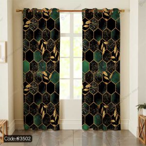 پرده طرح هندسی سه بعدی کد 3502