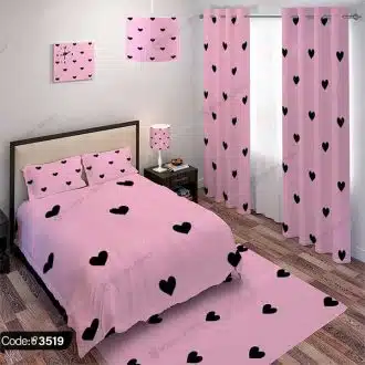 ست اتاق خواب قلب♥صورتی کد 3519